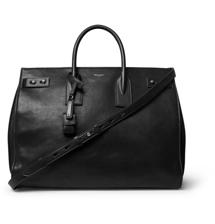 Photo: Saint Laurent - Sac De Jour Large Textured-Leather Tote Bag - Men - Black
