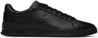 Polo Ralph Lauren Black Heritage Court II Sneakers