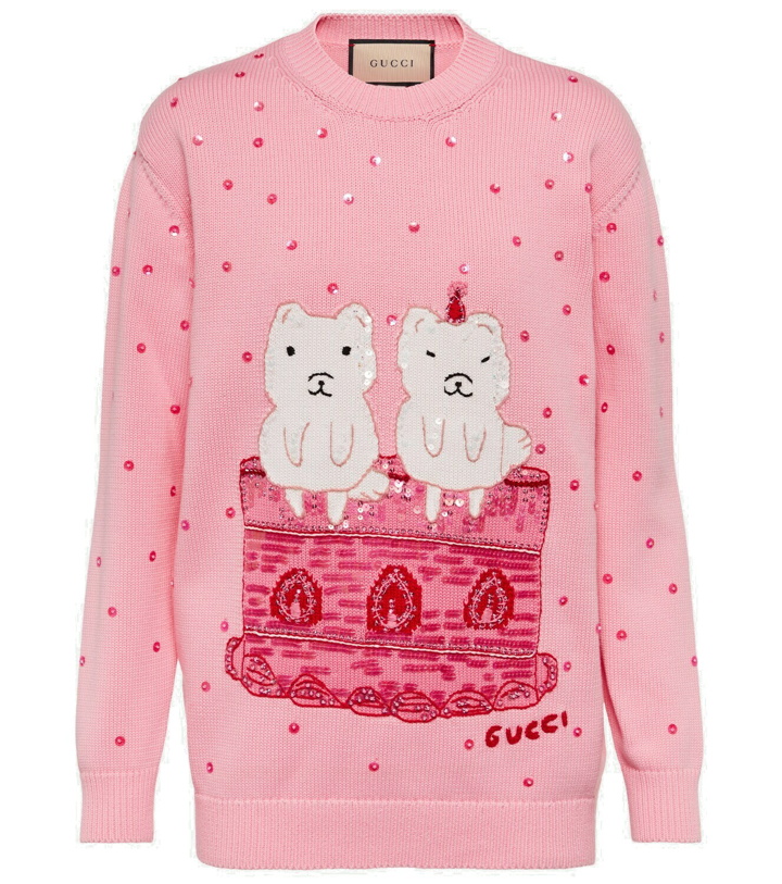Photo: Gucci - x Angela Nguyen embellished cotton sweater