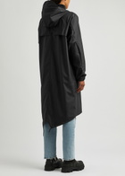 Rains Fishtail Hooded Rubberised Parka, Parka, Black, Storm Flap
