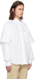 Le PÈRE White Double Sleeve Shirt