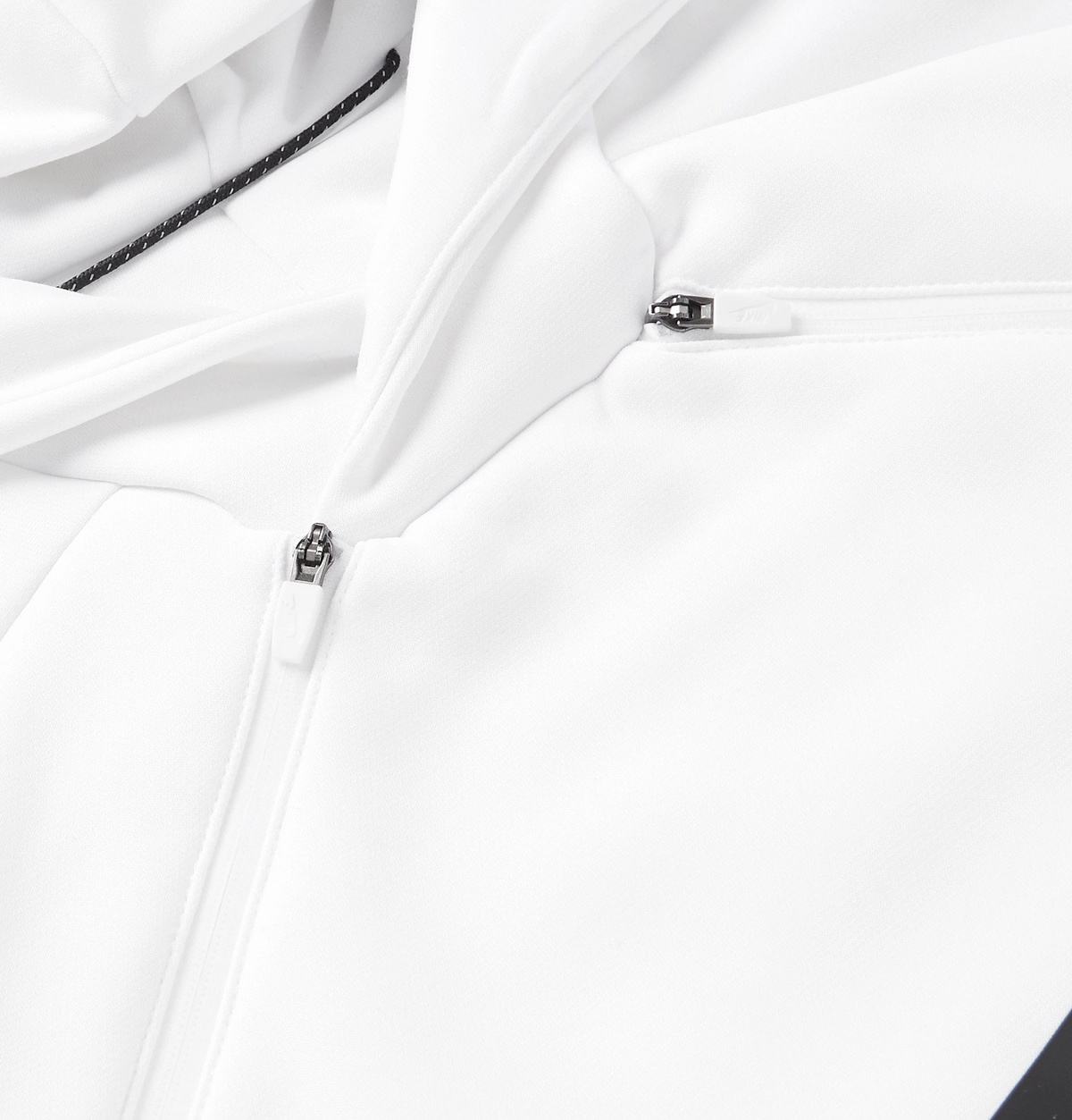 Nike - Undercover Logo-Print Mesh-Panelled Jersey Hoodie - White