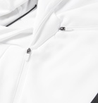 Nike - Undercover Logo-Print Mesh-Panelled Jersey Hoodie - White
