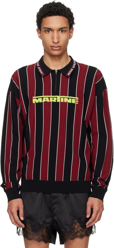 Photo: Martine Rose Red & Black Logo Polo