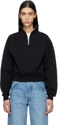 JACQUEMUS Black 'The Gros Grain zipped-rollneck' Sweatshirt