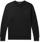 ACNE STUDIOS - Fairview Logo-Appliquéd Fleece-Back Cotton-Jersey Sweatshirt - Black