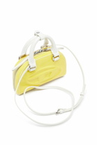 Diesel 1DR Dome-Mini crossbody bag with naplak effect - Crossbody Bags Womens in Yellow