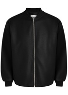Jil Sander Zip-through Wool Sweatshirt Black