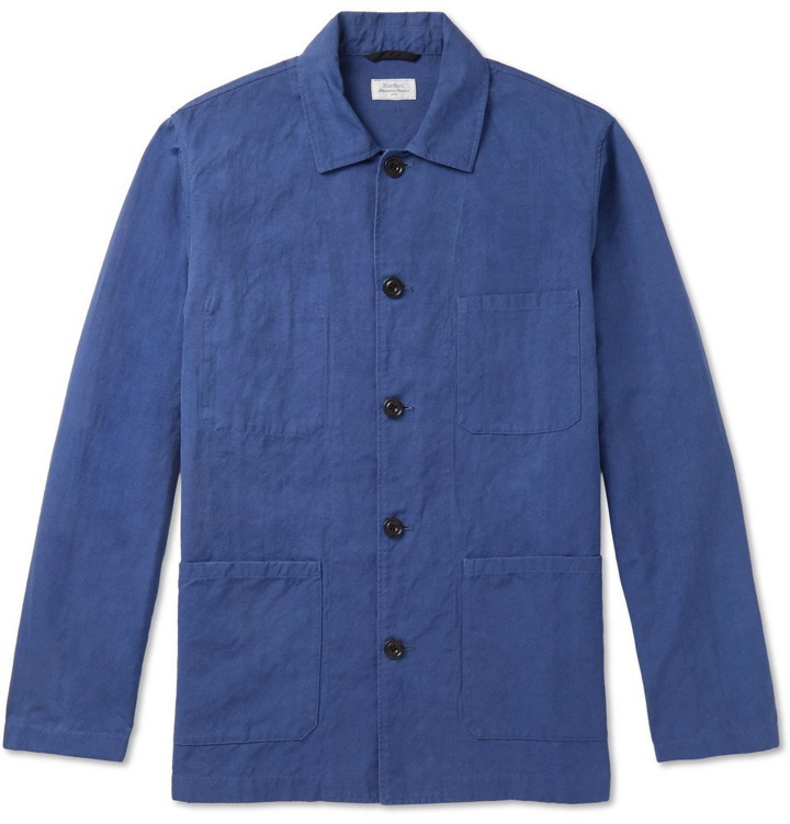 Photo: Hartford - Jobson Cotton and Linen-Blend Canvas Chore Jacket - Men - Navy