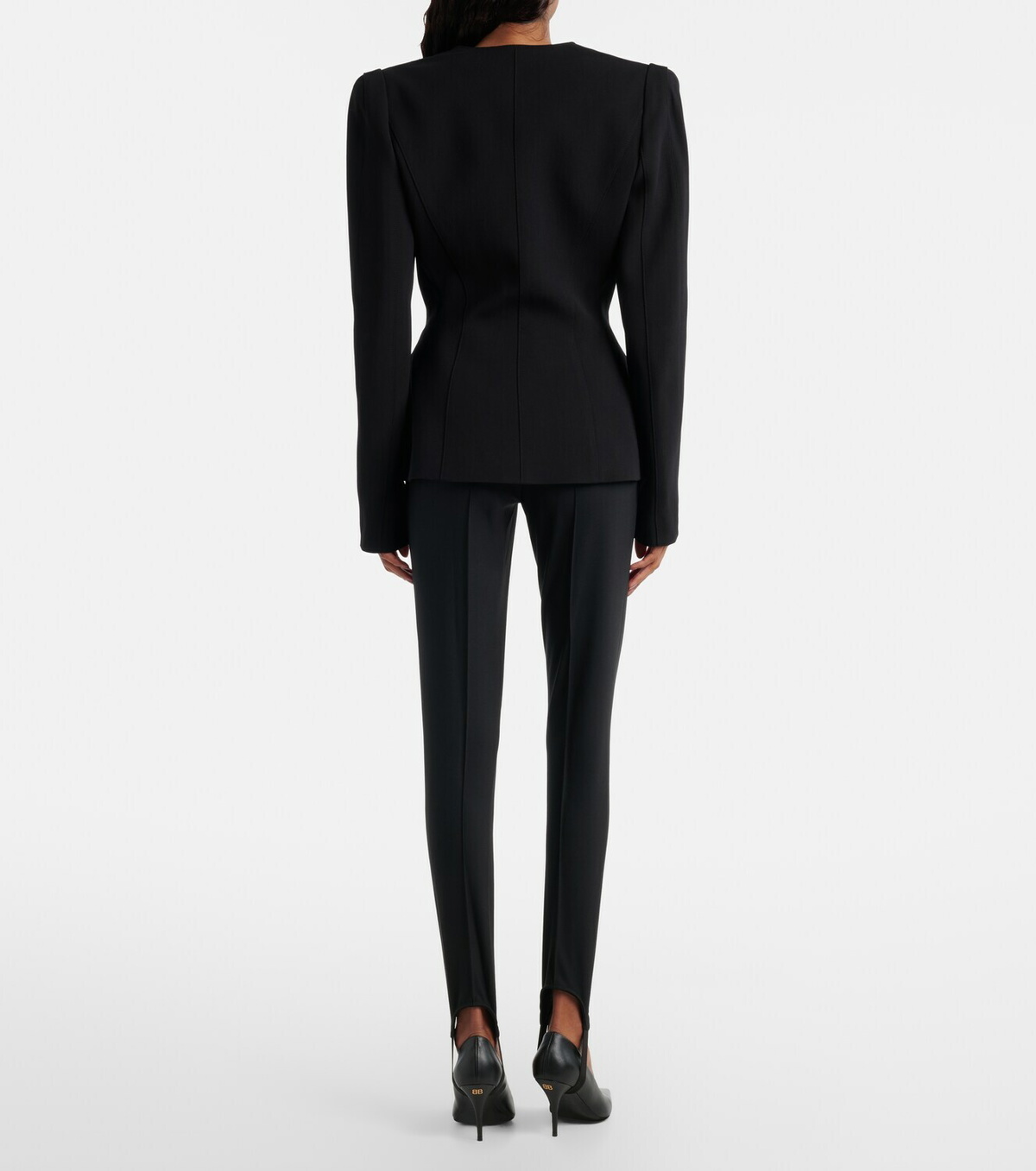 Mugler Wool-blend stirrup leggings
