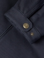Nili Lotan - Caspian Corduroy-Trimmed Cotton-Canvas Jacket - Blue