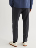 ERMENEGILDO ZEGNA - Slim-Fit Striped Wool Trousers - Blue