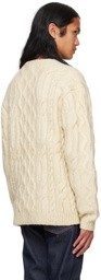 Levi's Off-White Battery Crewneck Sweater