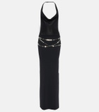 Aya Muse - Excelle embellished halterneck maxi dress