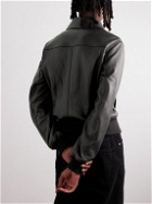 AMI PARIS - Full-Grain Leather Jacket - Black