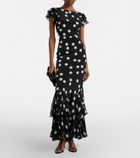 Rixo Ordinia polka-dot silk cocktail dress