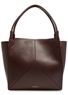 Victoria Beckham Victoria Panelled Smoothed Leather Tote - Burgundy - One Size