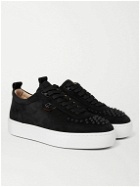 Christian Louboutin - Happyrui Spiked Suede Sneakers - Black