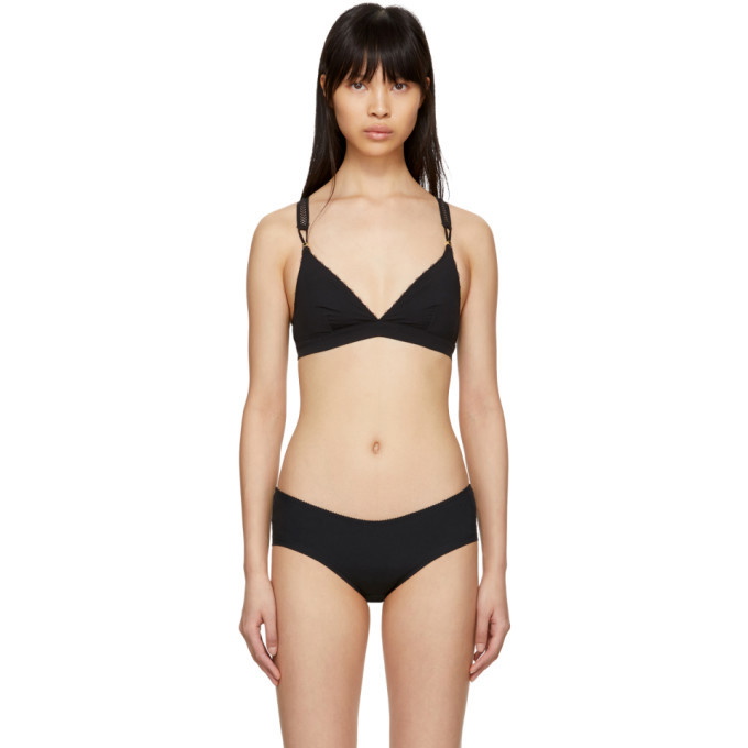 Photo: Stella McCartney Black Soft Mesh Racerback Triangle Bra