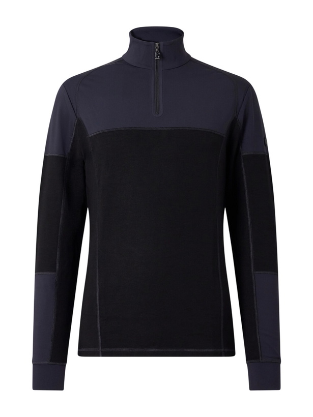 Photo: BOGNER - Marino Panelled Stretch-Jersey Half-Zip Ski Mid-Layer - Black