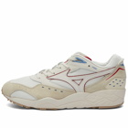 Mizuno Men's Contender 'Kitsune' Sneakers in Snow White/High Risk Red