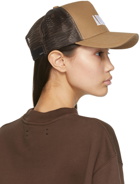 AMIRI Brown Core Logo Trucker Cap