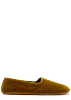The Row Ponti Velvet Slipper Flats Camel