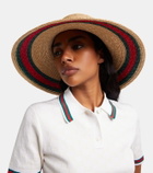 Gucci Web Stripe woven sun hat