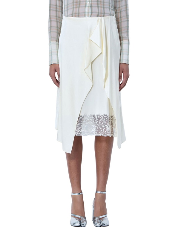 Photo: Acne Studios Asymmetric Lace-Trim Skirt