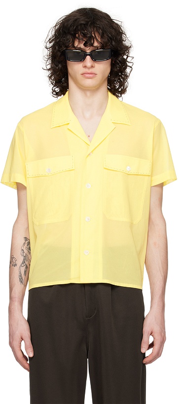 Photo: Second/Layer Yellow Cropped Shirt
