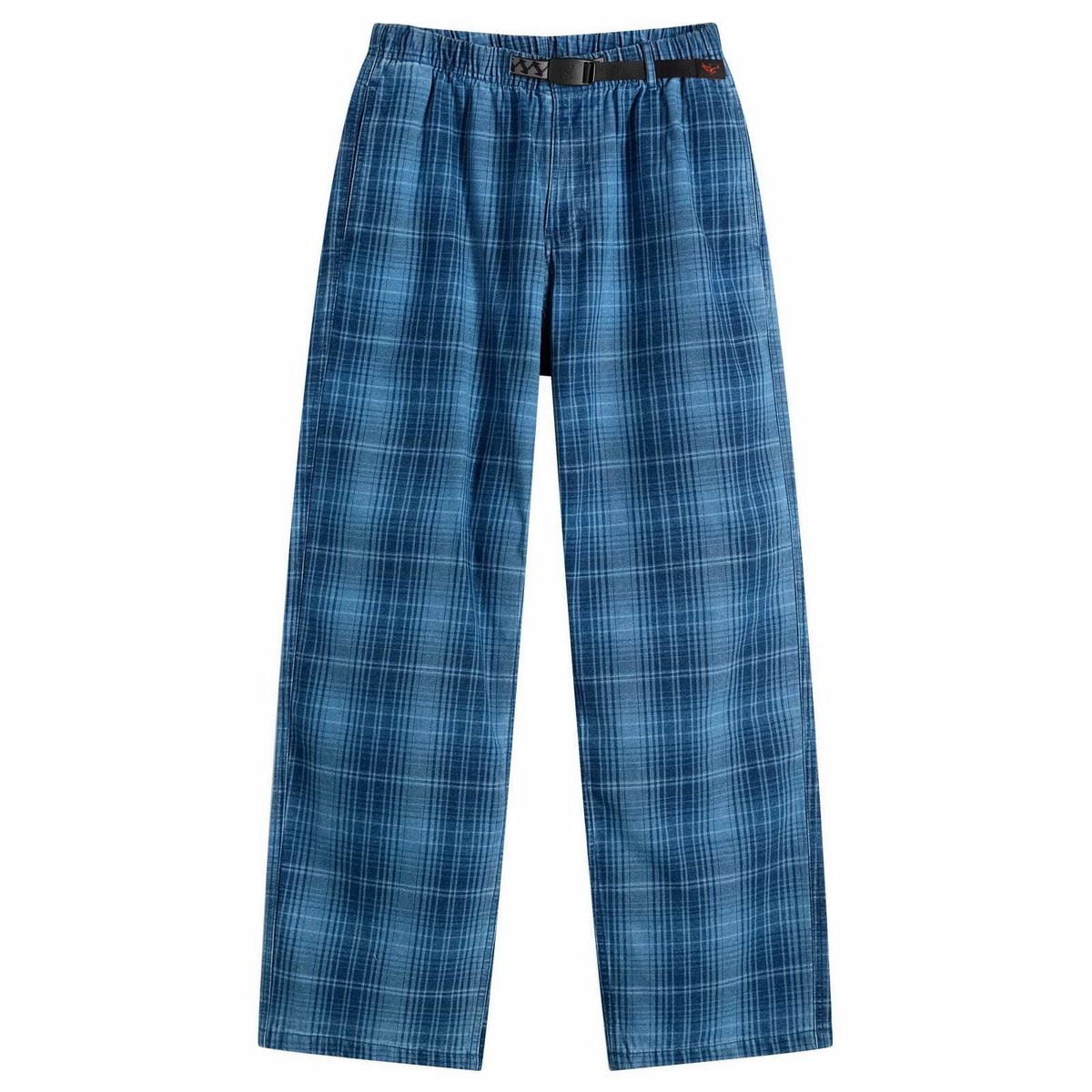 Gramicci Women's O.G Denim Plaid Pant in Indigo Checkered Plaid