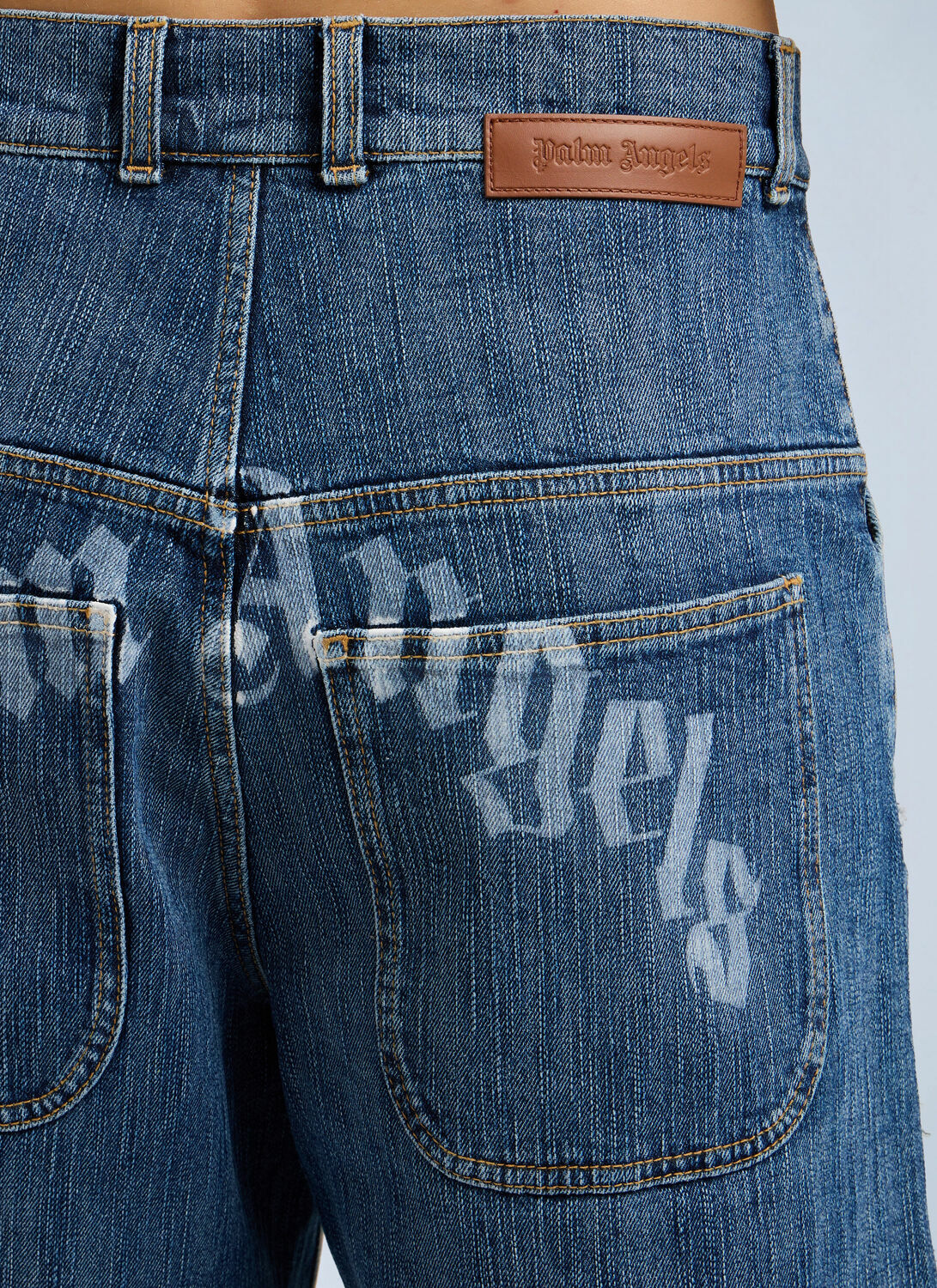 Palm Angels Curved Logo Skater Shorts