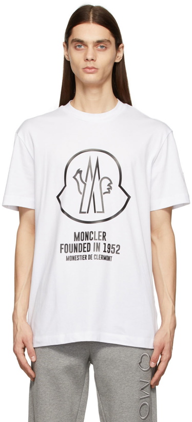Photo: Moncler White Logo T-Shirt
