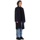 Naked and Famous Denim Indigo Loose Weave Denim Overcoat