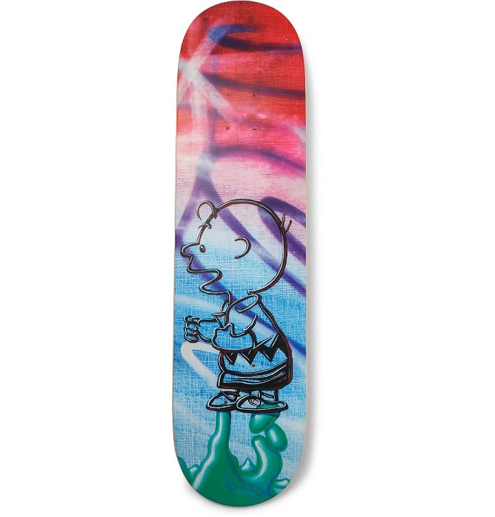 Photo: The SkateRoom - Peanuts by Kenny Scharf Printed Wooden Skateboard - Multi