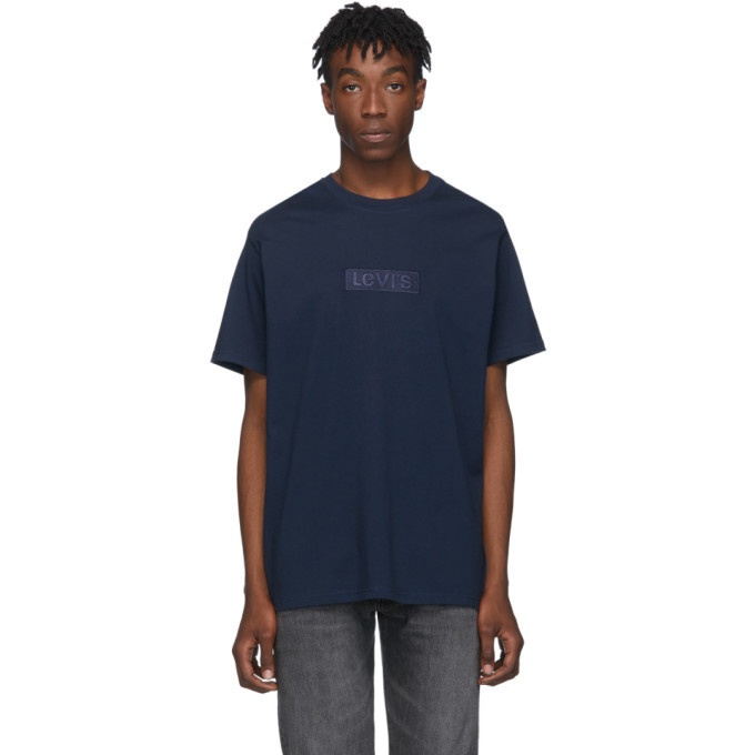 Photo: Levis Navy Relaxed Logo T-Shirt