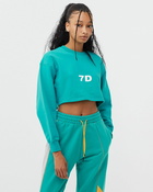 7 Days Active Wmns Monday Cropped Crewneck Green - Womens - Sweatshirts