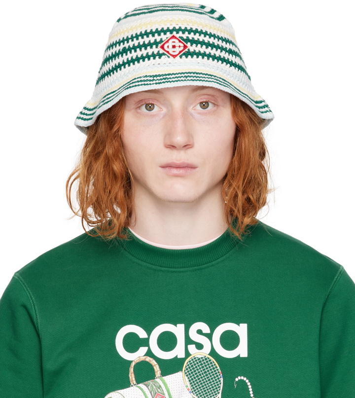 Photo: Casablanca Multicolor Monogram Crochet Bucket Hat