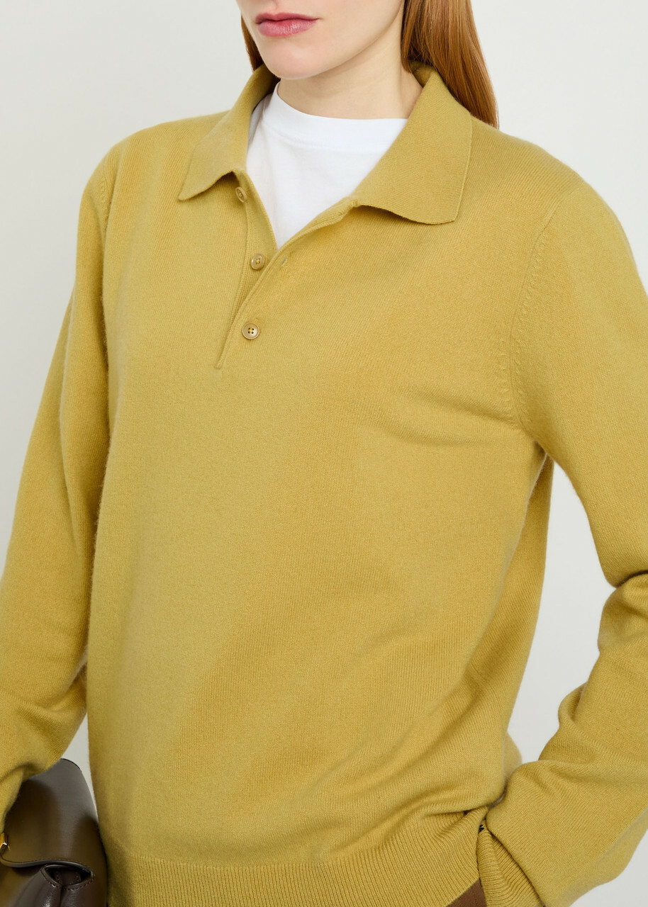 Extreme Cashmere N°223 Be For Cashmere-blend Polo Jumper - Yellow - One Size