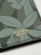 TOM FORD - Logo-Print Flower-Print Full-Grain Cardholder