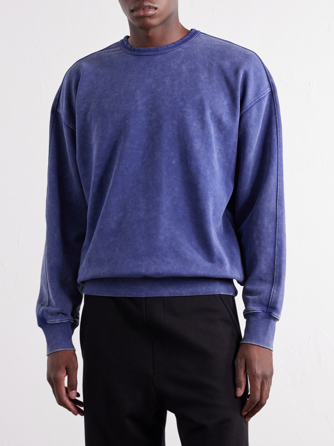 FrizmWORKS - Cotton-Blend Jersey Sweater - Blue