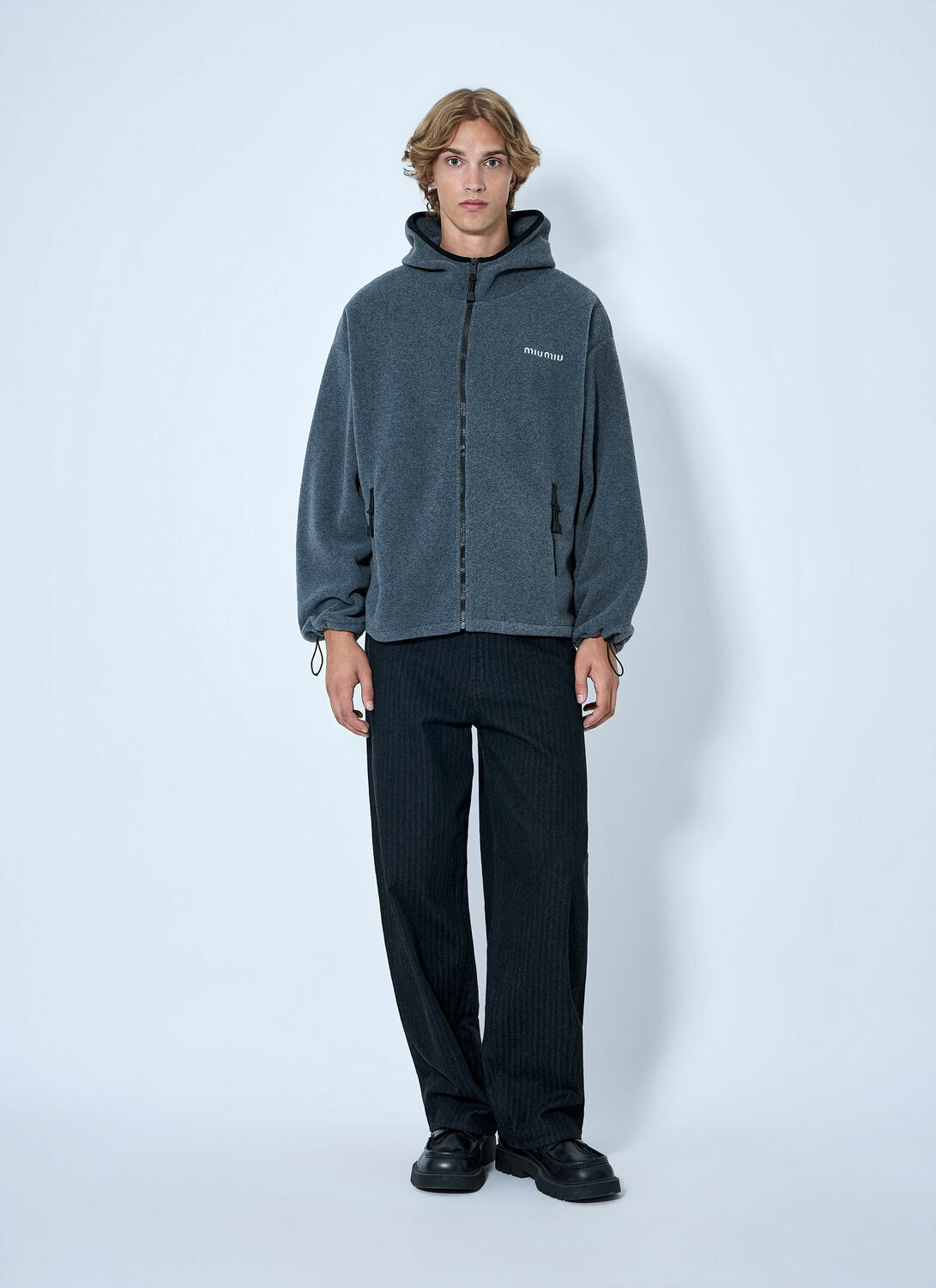 Miu Miu Hooded Zip Sweatshirt