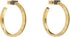 Balmain Gold Brass Perfume Hoop Earrings
