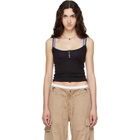 Raimundo Langlois Black Henley Camisole