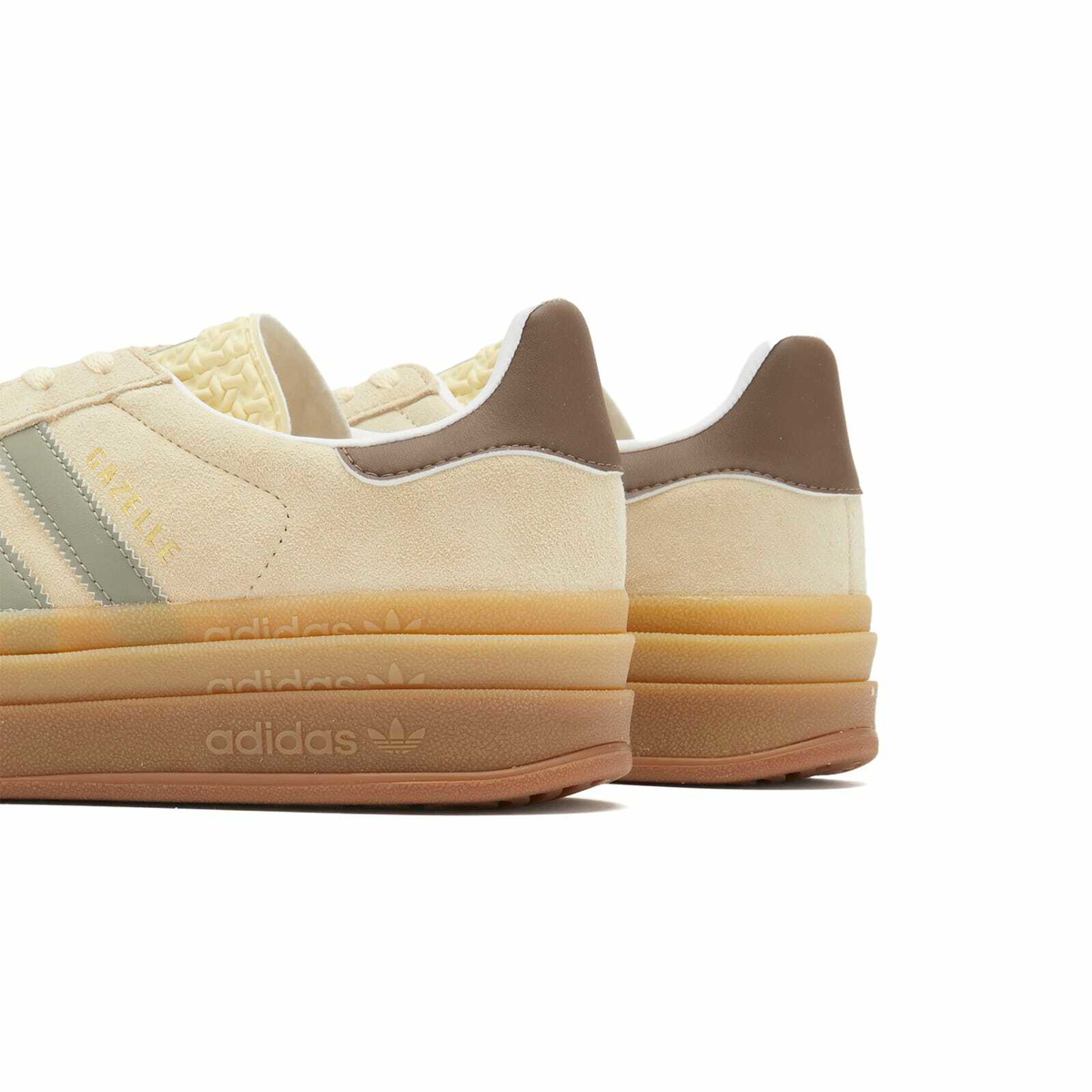 Adidas Women's Gazelle Bold W in Warm Vanilla/Silver Pebble/Earth Strata  adidas