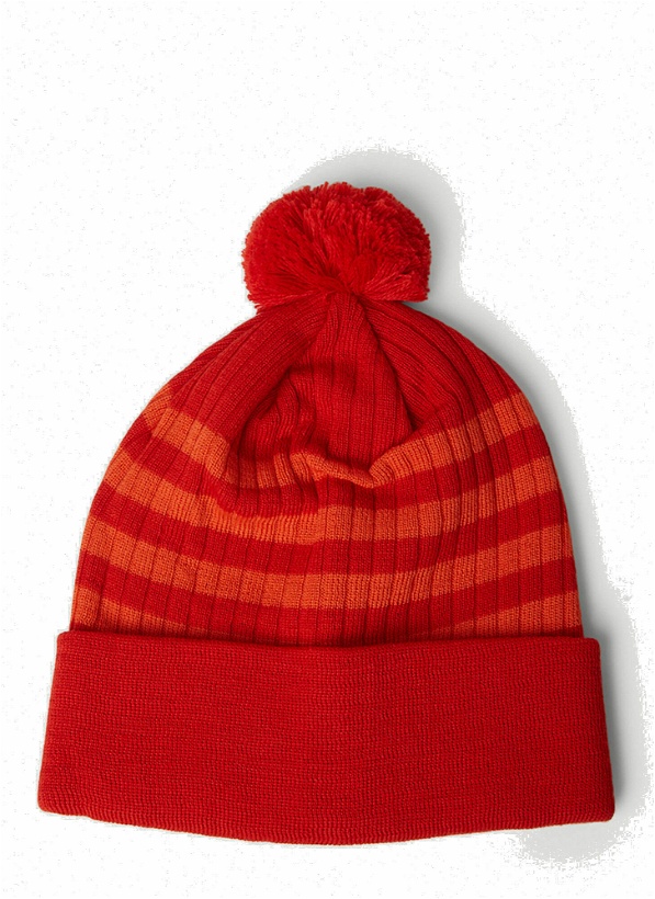 Photo: Liberal Youth Ministry - Striped Beanie Hat in Red