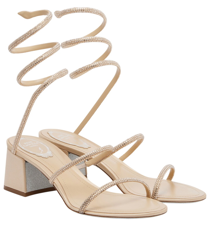 Photo: Rene Caovilla Cleo crystal-embellished satin sandals