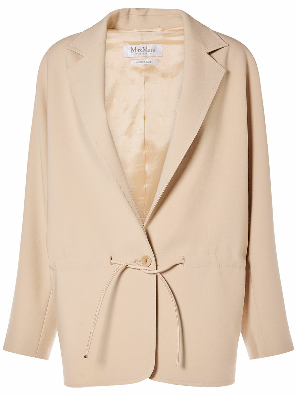 【国内発】MAX MARA Giacca Betulla ウエスト紐つき ジャケット MAX MARA - Betulla Wool Jacket W/ Drawstring Max Mara