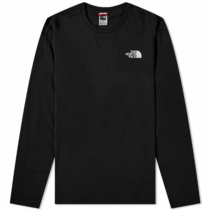 Photo: The North Face Men's Long Sleeve Red Box T-Shirt in Black