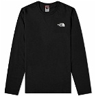 The North Face Men's Long Sleeve Red Box T-Shirt in Black